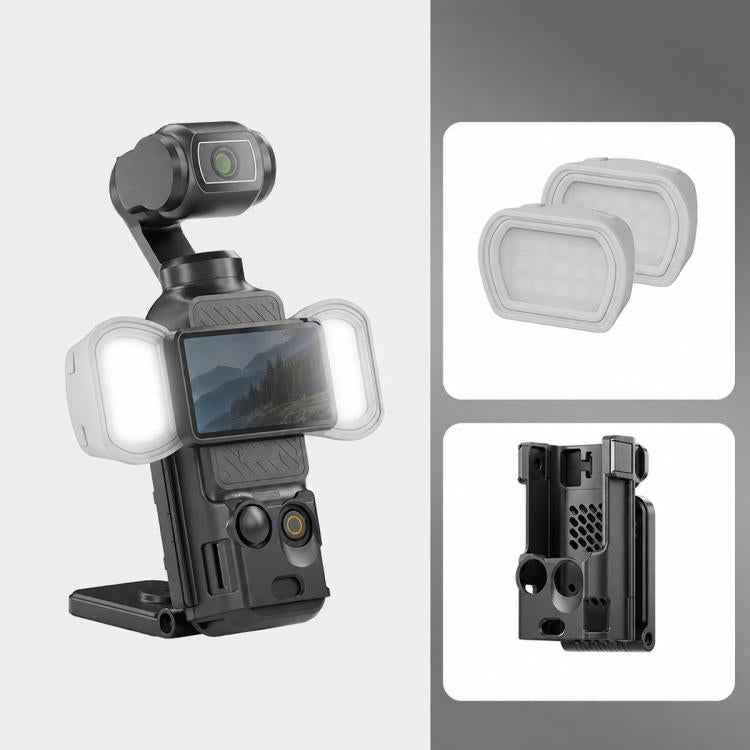 For DJI Osmo Pocket 3 NEEWER Fill Light Magnetic Holder Action Camera Portable Light, Single Light with Mount, Dual Light with Mount, Triple Light with Mount, Fill Light Filter Kit, Dual Light Kit, Black Single Light with Mount                         ...