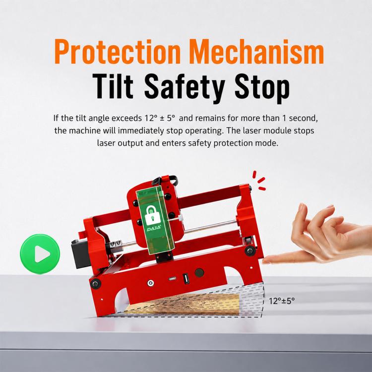 DAJA A7 mini 5W Portable Desktop Laser Engraving Machine for Wood, Metal, Leather, Acrylic, US Plug, EU Plug, UK Plug