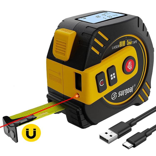 SG SURGOAL Rechargeable 2 in 1 Infrared Laser Rangefinder Measuring Tape Rangefinder