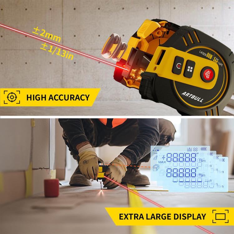 SG SURGOAL Rechargeable 2 in 1 Infrared Laser Rangefinder Measuring Tape Rangefinder