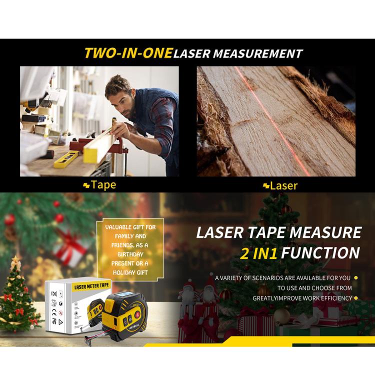 SG SURGOAL Rechargeable 2 in 1 Infrared Laser Rangefinder Measuring Tape Rangefinder