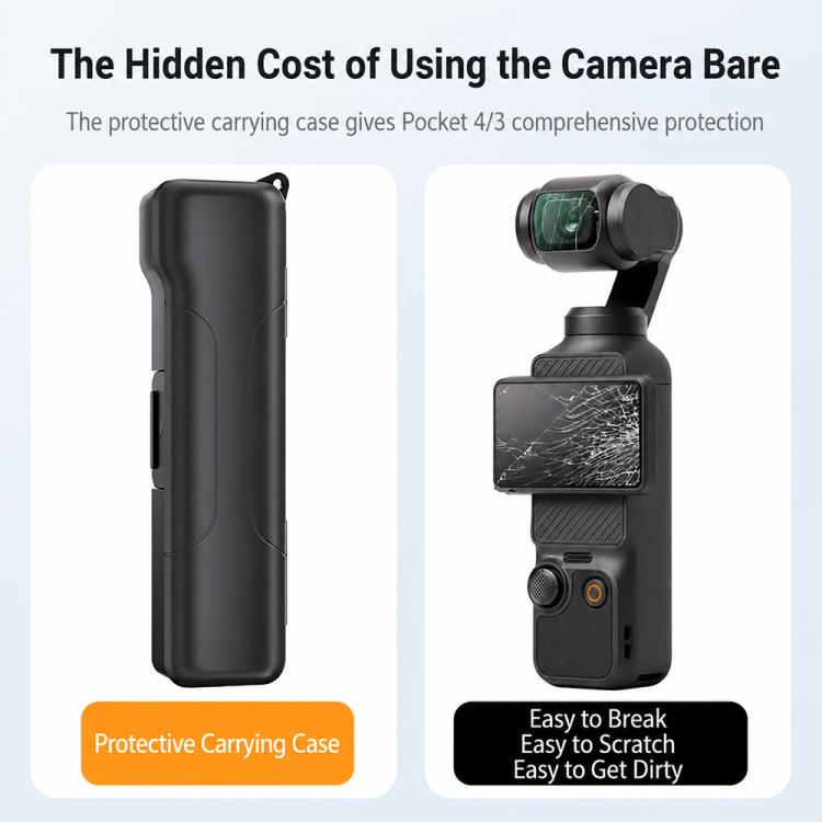 Full-coverage Gimbal Protective Cover with Storage Slots, For DJI Osmo Pocket 4 / 3