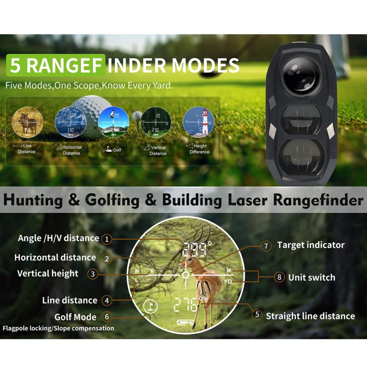 ARTBULL YN-650 Golf Laser Rangefinder 650m Telescope, YN-650