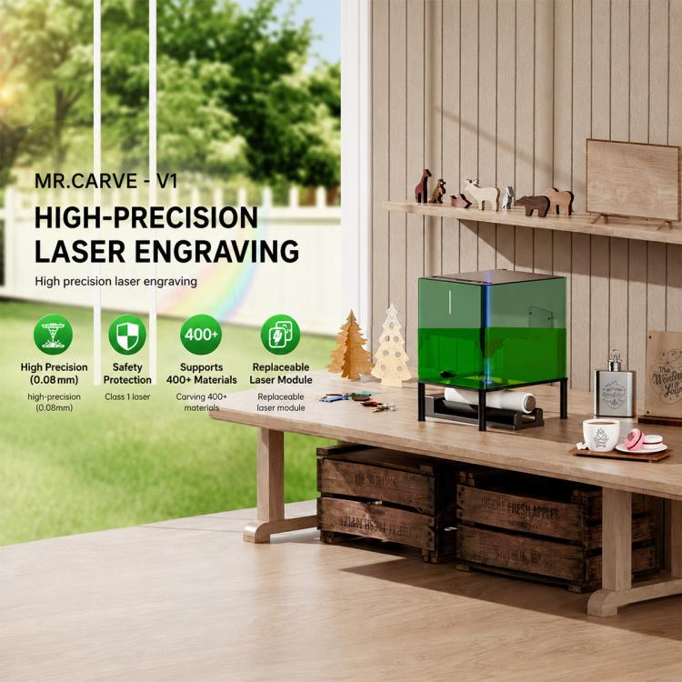 DAJA V1 10W Portable Blue Laser Engraving Machine, EU Plug, UK Plug, US Plug