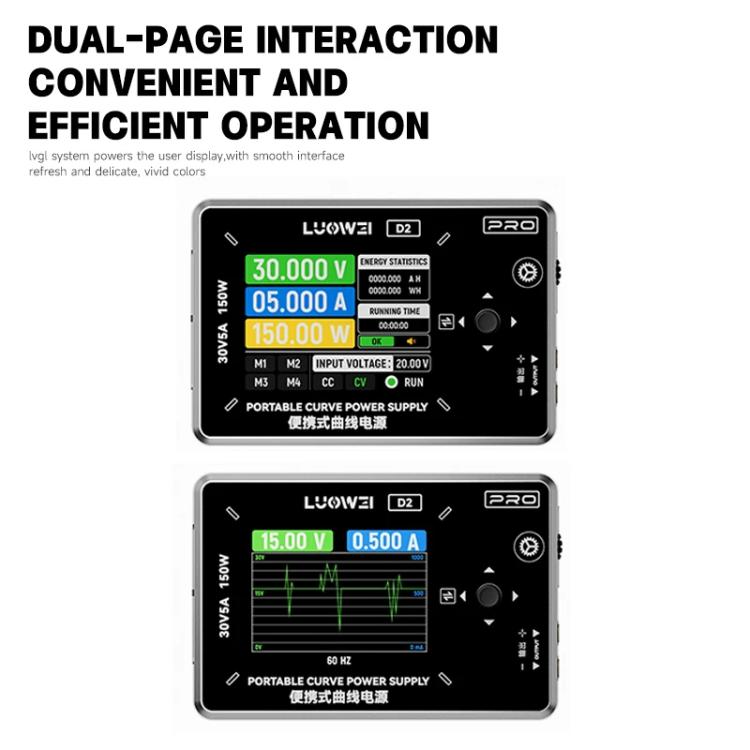 LUOWEI D2 150W Portable Digital Curve Ammeter
