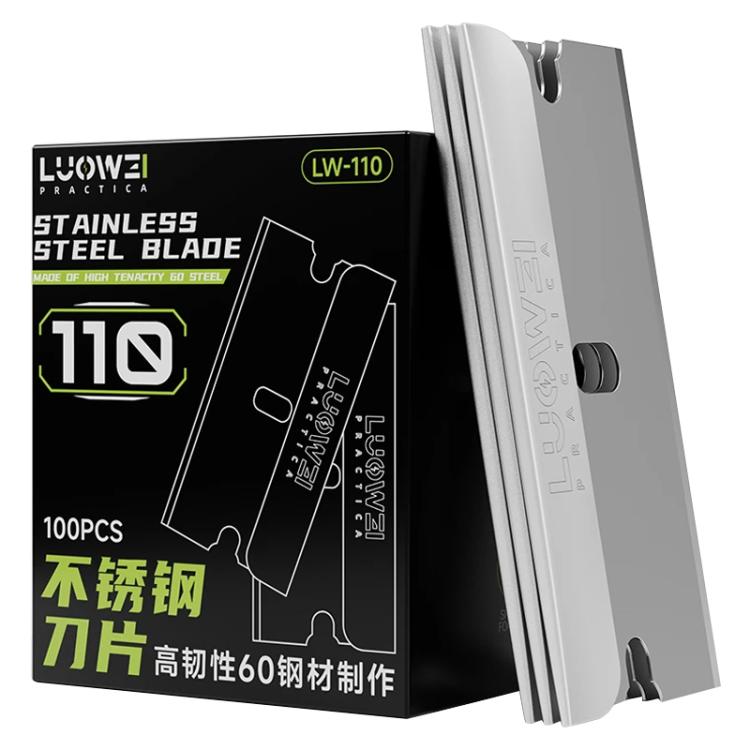 100 PCS/Pack LUOWEI LW-110 High-Toughness Stainless Steel Blade
