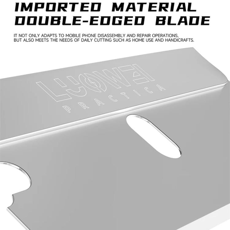 100 PCS/Pack LUOWEI LW-110 High-Toughness Stainless Steel Blade