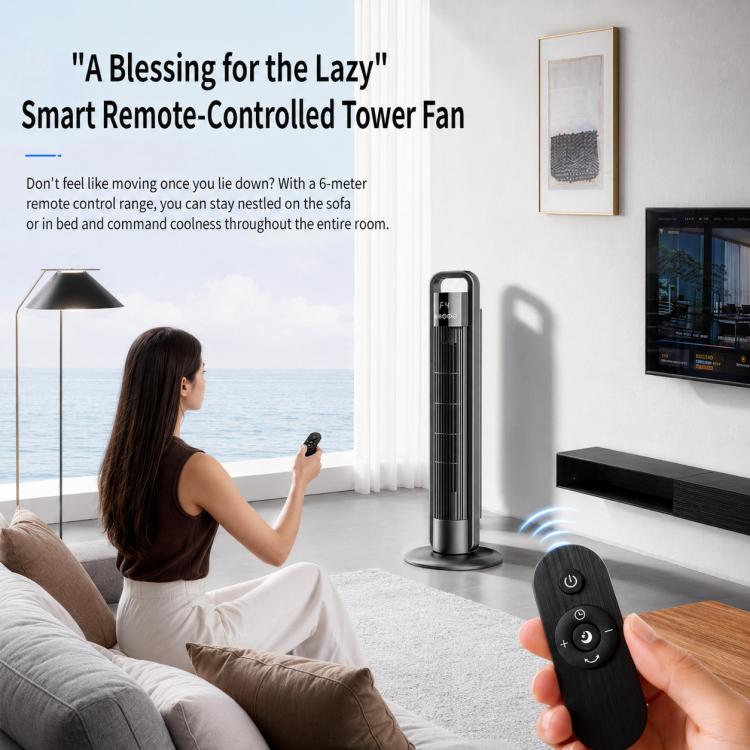 XY-1001 Floor Standing Bladeless Air Conditioner Fan Tower Fan with Remote Control, US Plug, EU Plug, UK Plug