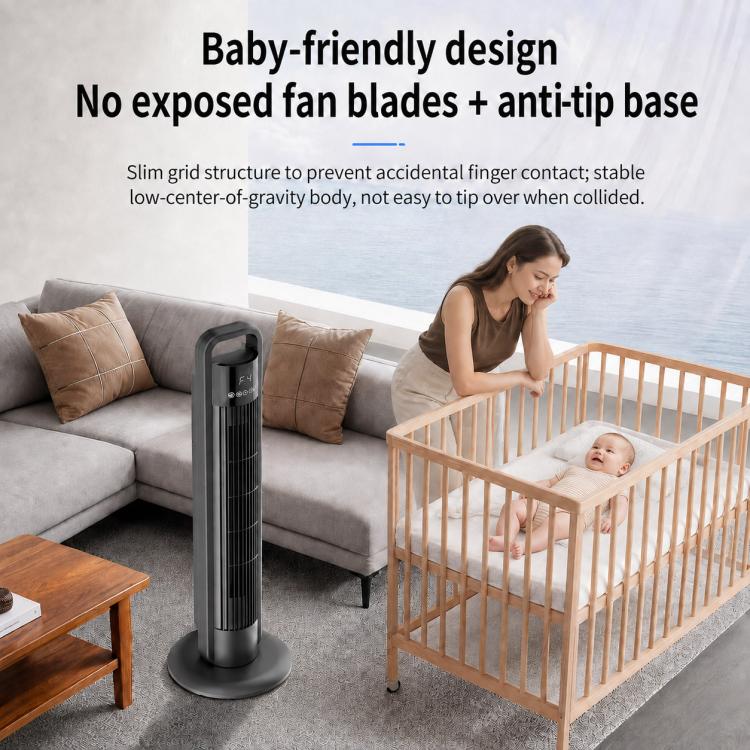 XY-1001 Floor Standing Bladeless Air Conditioner Fan Tower Fan with Remote Control, US Plug, EU Plug, UK Plug
