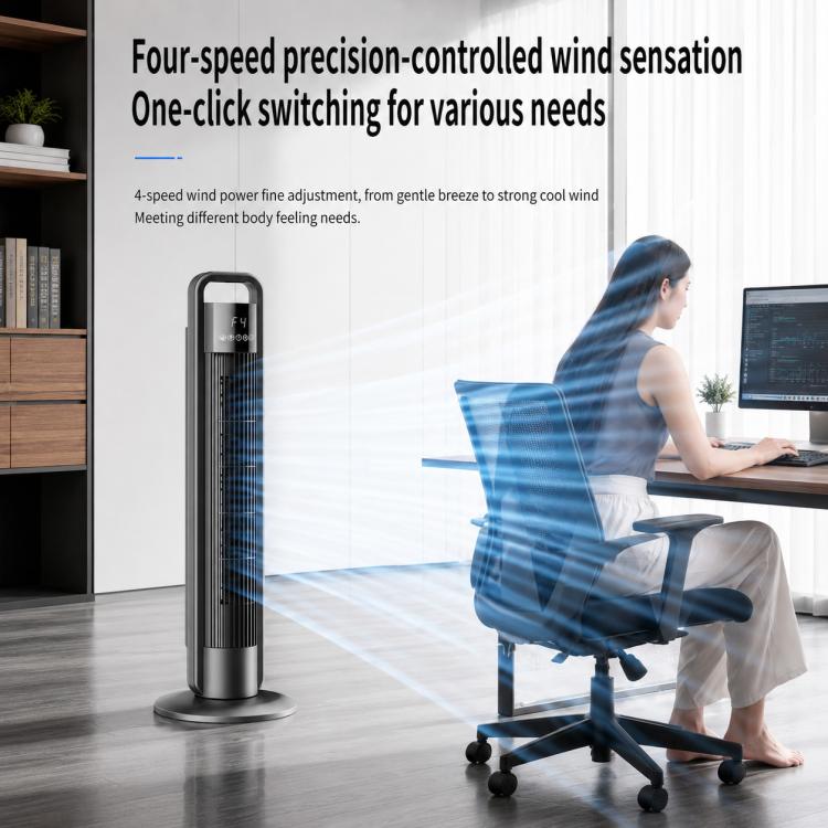 XY-1001 Floor Standing Bladeless Air Conditioner Fan Tower Fan with Remote Control, US Plug, EU Plug, UK Plug
