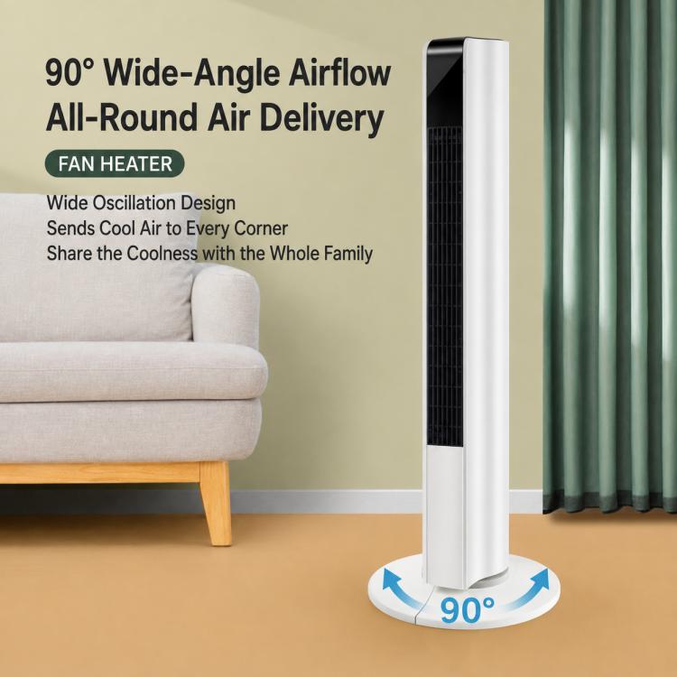 Freestanding Tower Fan, Three-Speed Bladeless Floor Fan, Manual Control Version, Remote Control Version
