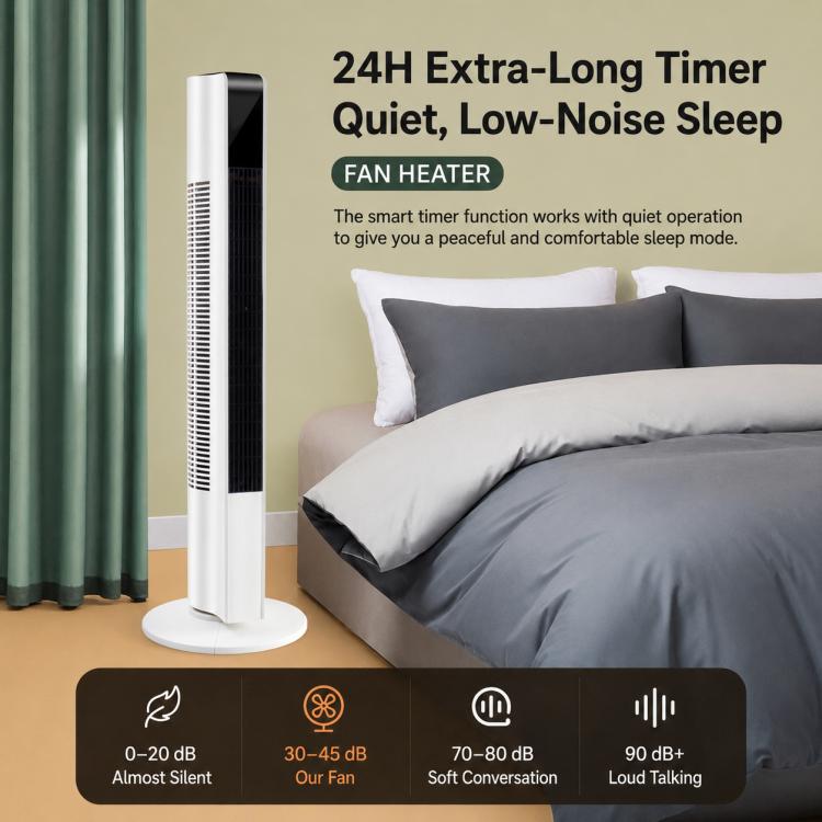Freestanding Tower Fan, Three-Speed Bladeless Floor Fan, Manual Control Version, Remote Control Version