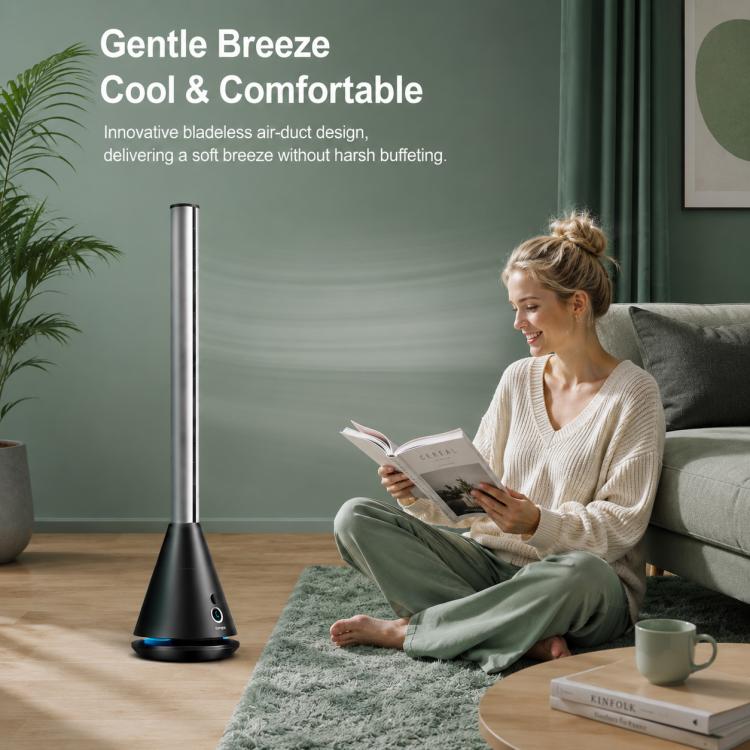 Carkiien SKJ-CR010D Floor Freestanding Bladeless Tower Fan, Circulation Fan with Remote Control