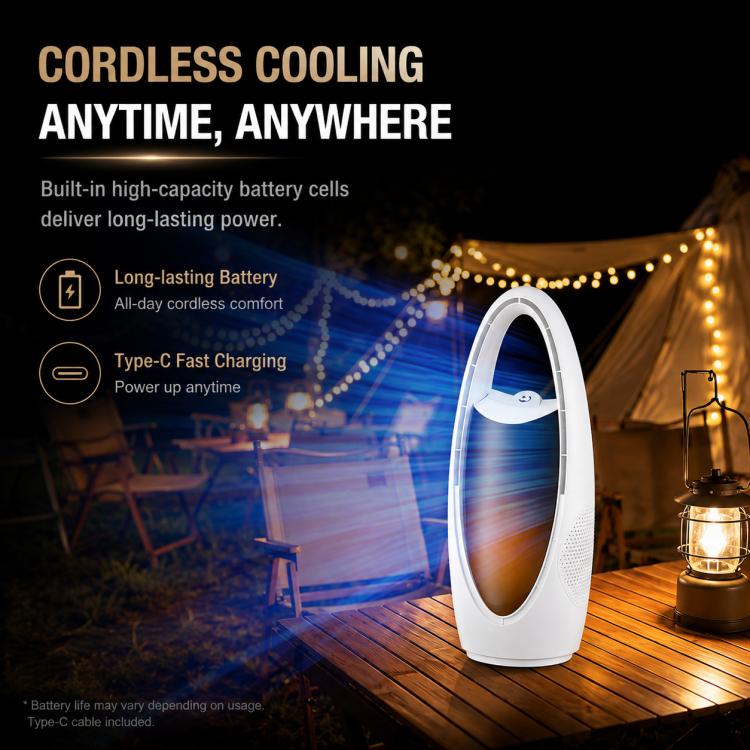 F17 Spray Humidifier Ambient Light Floor Freestanding Bladeless Fan