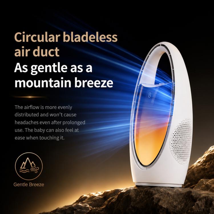F17 Spray Humidifier Ambient Light Floor Freestanding Bladeless Fan
