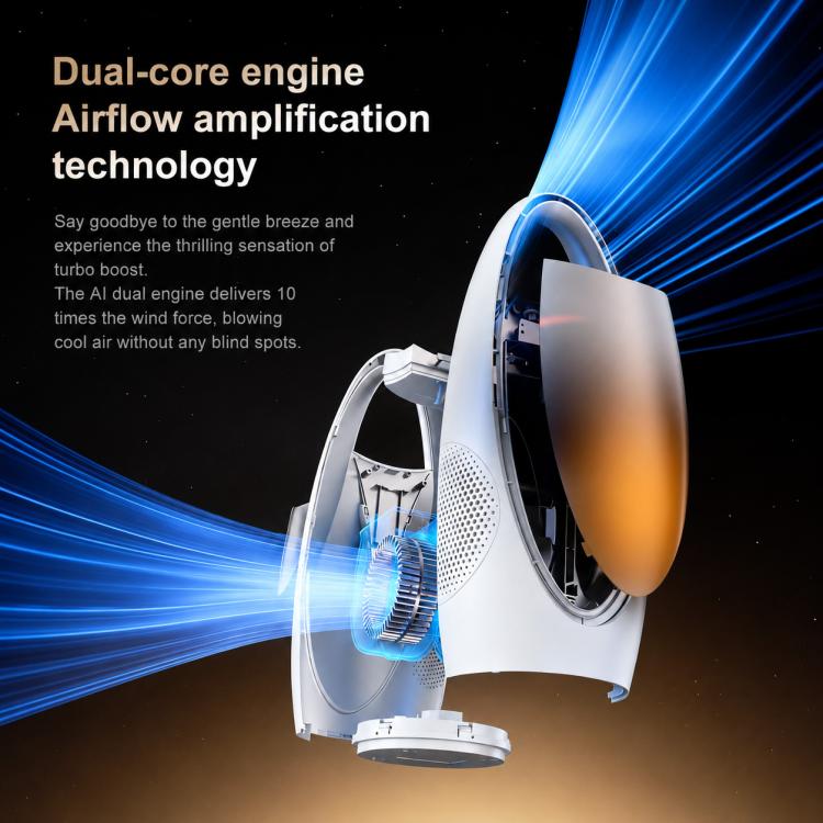 F17 Spray Humidifier Ambient Light Floor Freestanding Bladeless Fan