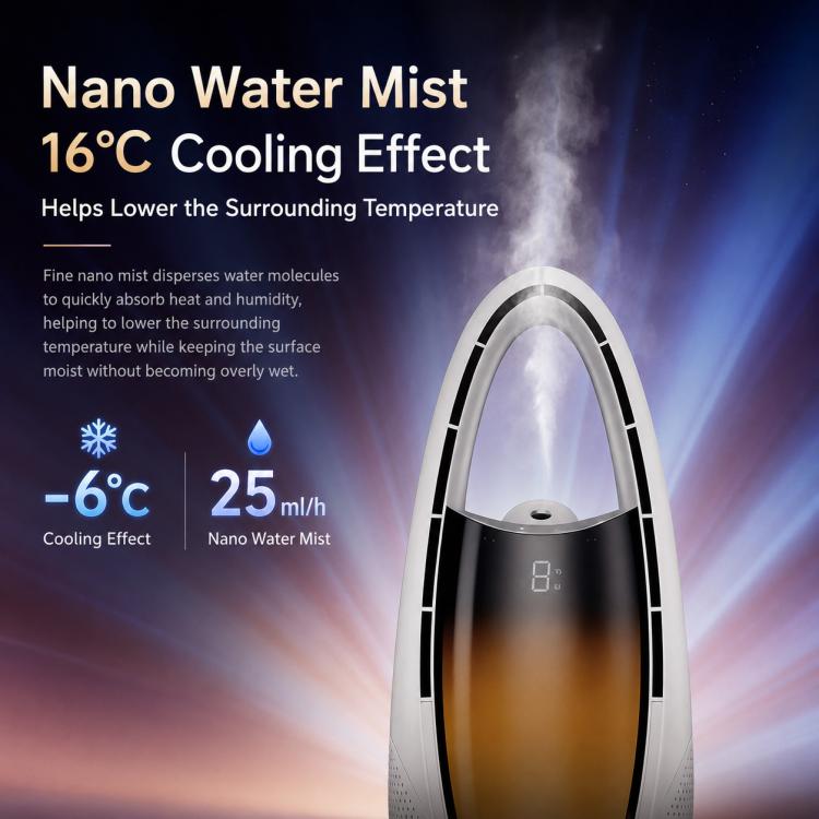 F17 Spray Humidifier Ambient Light Floor Freestanding Bladeless Fan