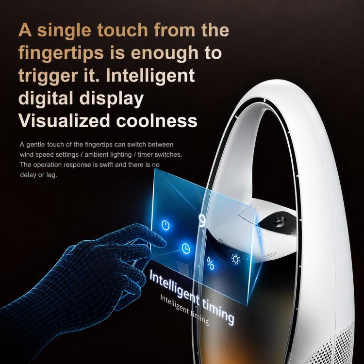 F17 Spray Humidifier Ambient Light Floor Freestanding Bladeless Fan