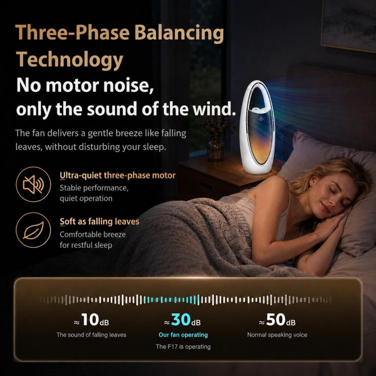 F17 Spray Humidifier Ambient Light Floor Freestanding Bladeless Fan