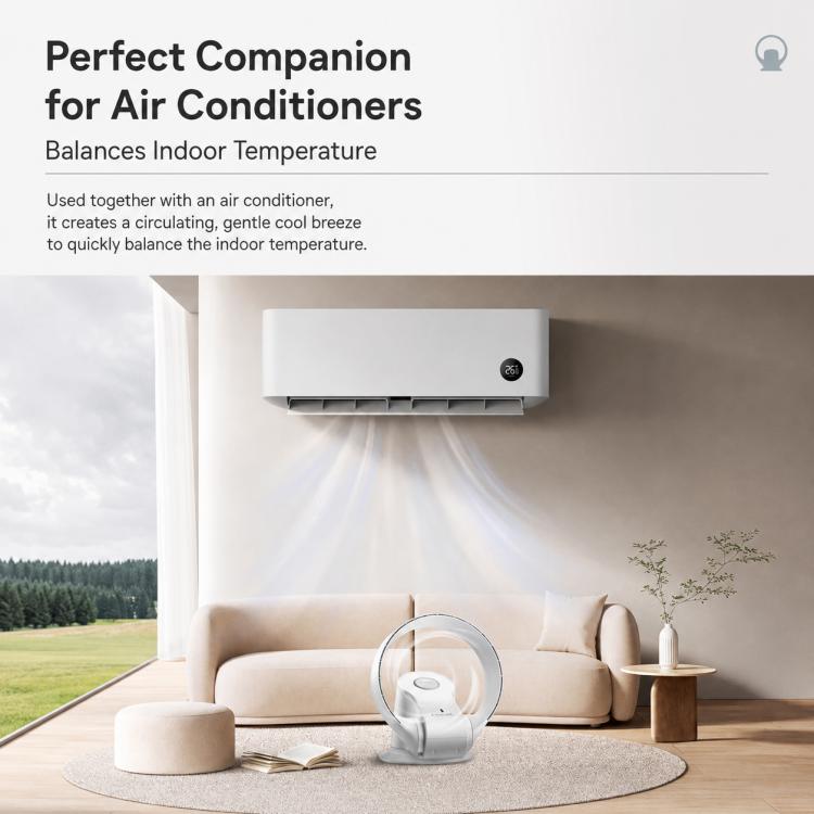 Carkiien SKJ-CR309WD Smart Remote Control Tabletop and Wall Mount Bladeless Fan