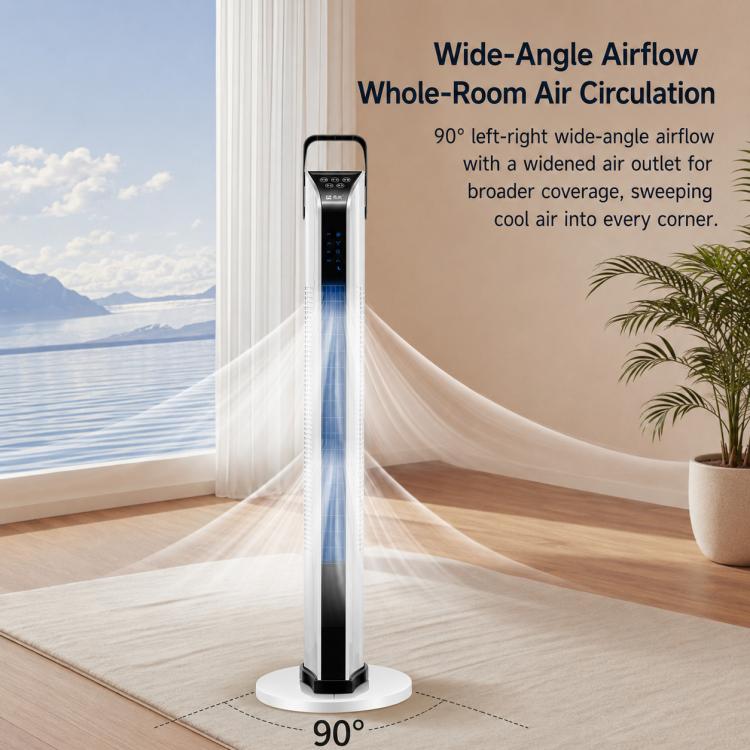 CAMEL Portable Handle Floor Bladeless Tower Fan, 75cm Tall Manual Control Fan, 95cm Tall Remote Control Fan, 95cm Tall Manual Control Fan, 95cm Tall Remote Control with 3m Cable, 95cm Tall Manual Control with 3m Cable