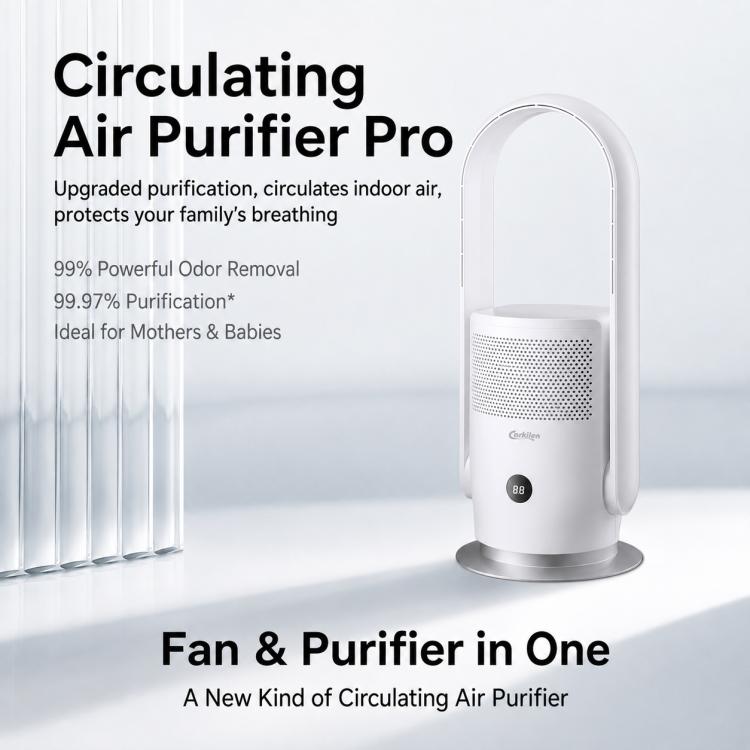 Carkiien CK921U Air Purification Bladeless Fan Tower Fan