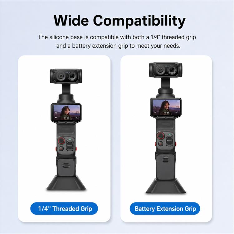 Silicone Mount Base Anti-Slip Camera Expansion Mount Fixed Holder, For Insta360 Luna Ultra