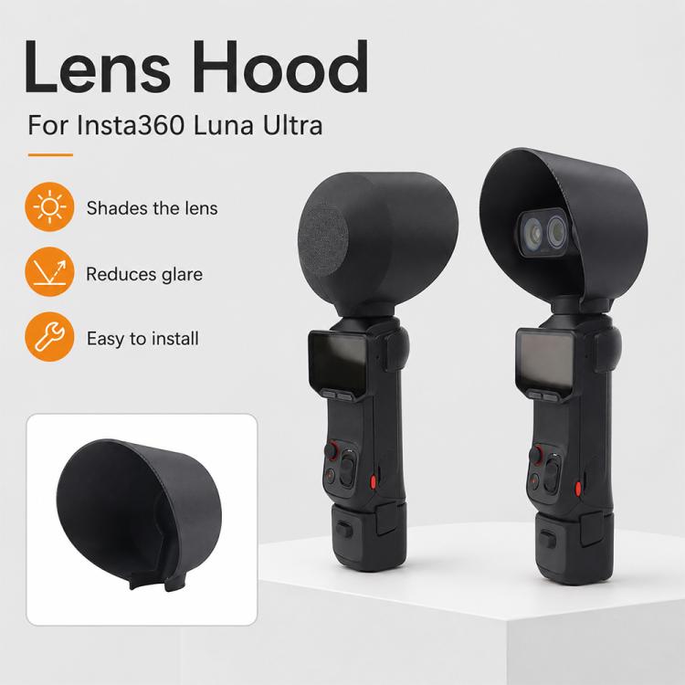 Lens Hood Anti-Glare Lens Shield Scratch-Resistant Protective Cover, For Insta360 Luna Ultra