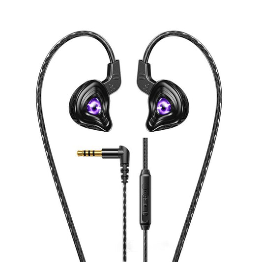WK YC09 Black Hole 1.2m Wired Earphones for Music & Calls, 3.5mm, Type-C Digital Signal, 8 Pin BLE
