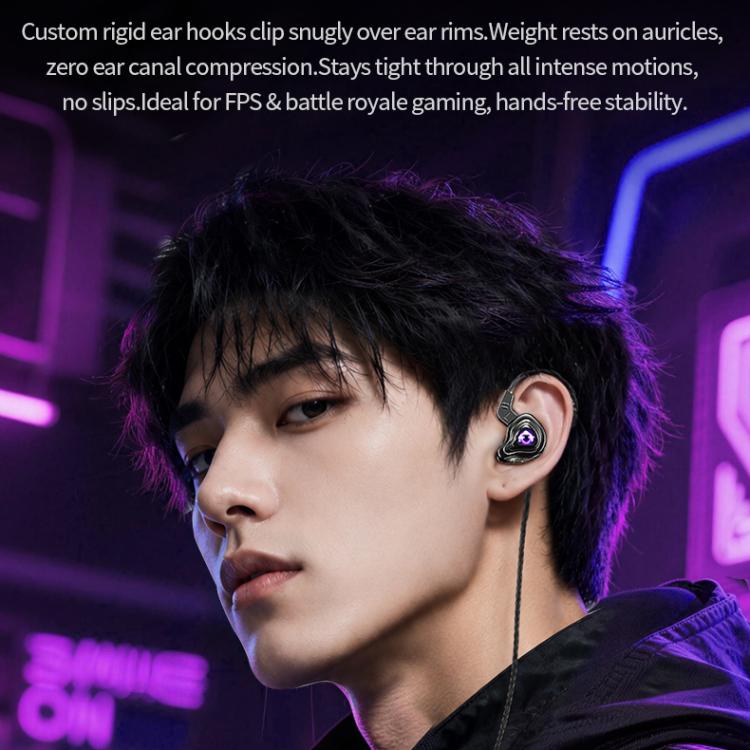 WK YC09 Black Hole 1.2m Wired Earphones for Music & Calls, 3.5mm, Type-C Digital Signal, 8 Pin BLE