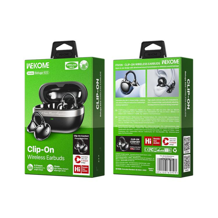 WK Beluga S22 Clip-on Wireless Bluetooth Earphone