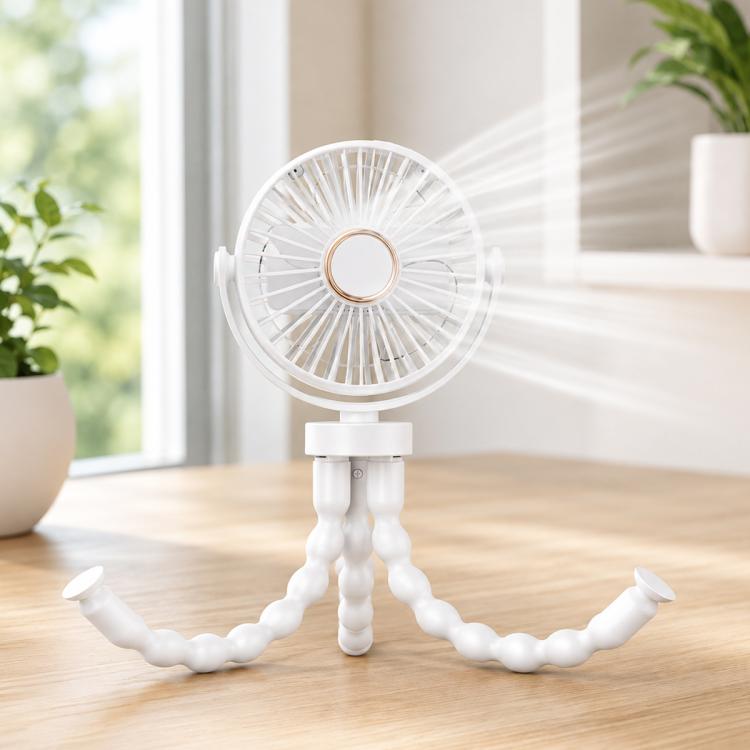 Mini Low-noise and Portable Octopus Stroller Deformation Fan Handheld USB Small Fan