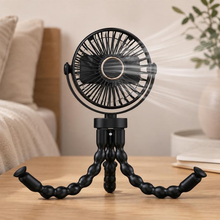 Mini Low-noise and Portable Octopus Stroller Deformation Fan Handheld USB Small Fan