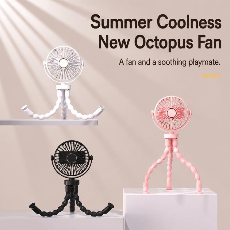 Mini Low-noise and Portable Octopus Stroller Deformation Fan Handheld USB Small Fan