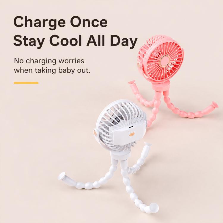 Mini Low-noise and Portable Octopus Stroller Deformation Fan Handheld USB Small Fan