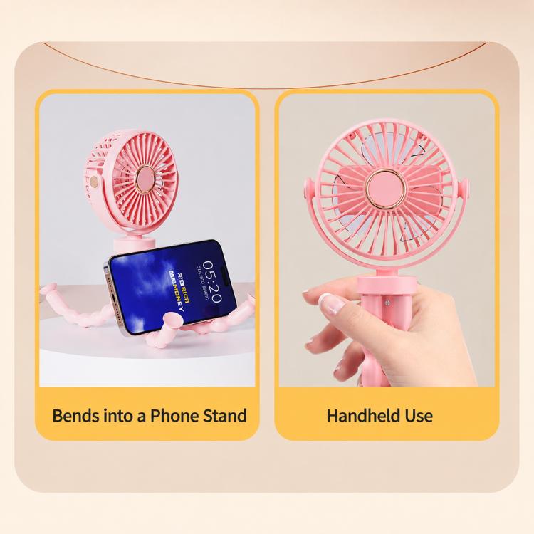 Mini Low-noise and Portable Octopus Stroller Deformation Fan Handheld USB Small Fan