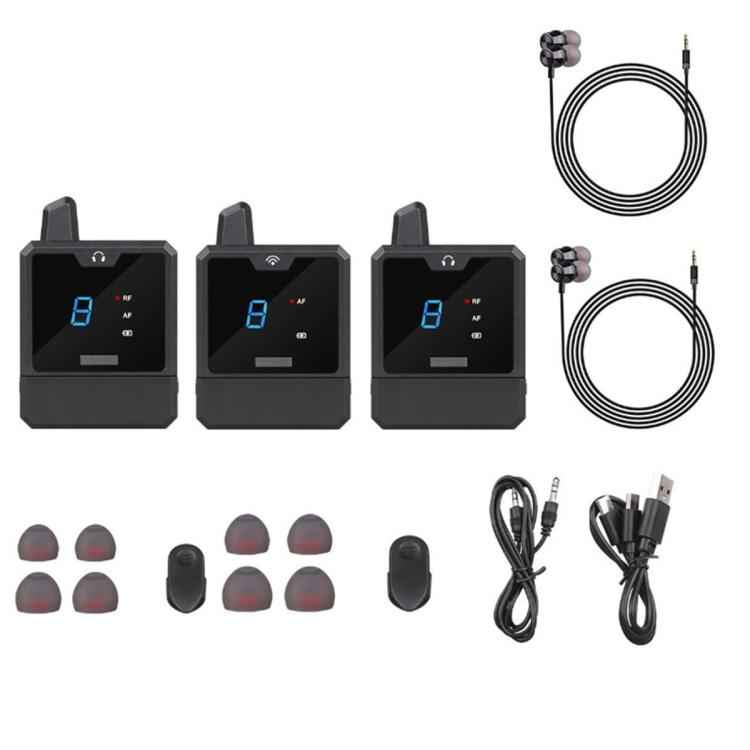 UHF Wireless Monitoring System Professional Real Time Audio Monitoring Receiver, 1 x Receiver, 2 x Receiver, 3 x Receiver