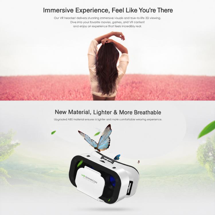 VR SHINECON G05A VR Glasses for 4.7-6.5 inch Phone, G05A Host, G05A+B03, G05A+Y1 White, G05A+Y1 Black