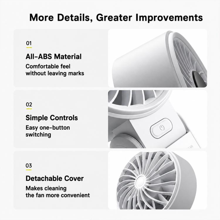 JisuLife Life7 Portable Foldable High-speed Handheld Fan, 3600mAh, 5000mAh
