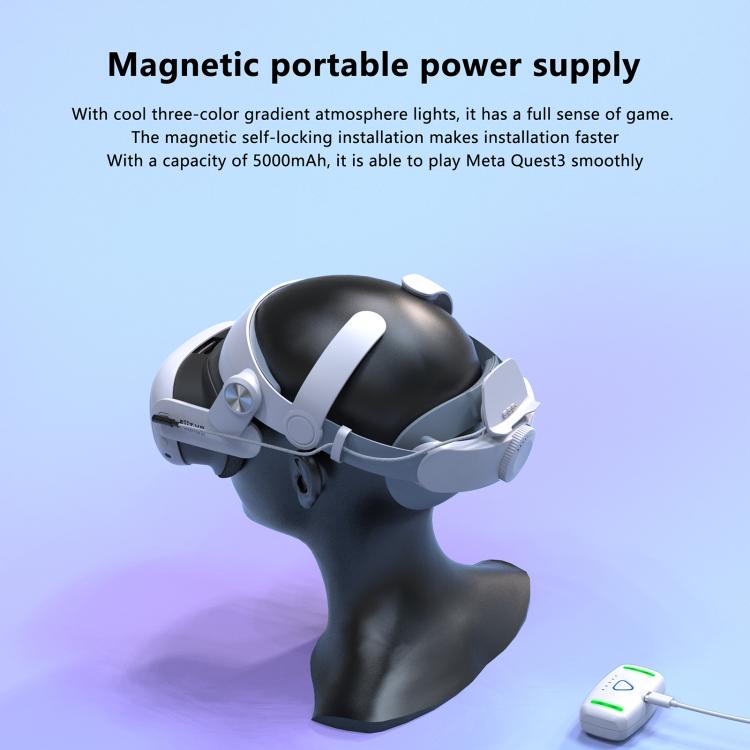 FIIT VR T302 Power Head Strap For Meta Quest 3 / Quest 3S, FIIT VR T302 Power