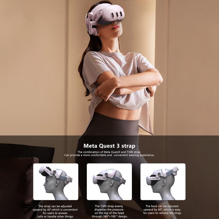 FIIT VR T300 Plus Head Strap with Earphone For Meta Quest 3, FIIT VR T300 Plus