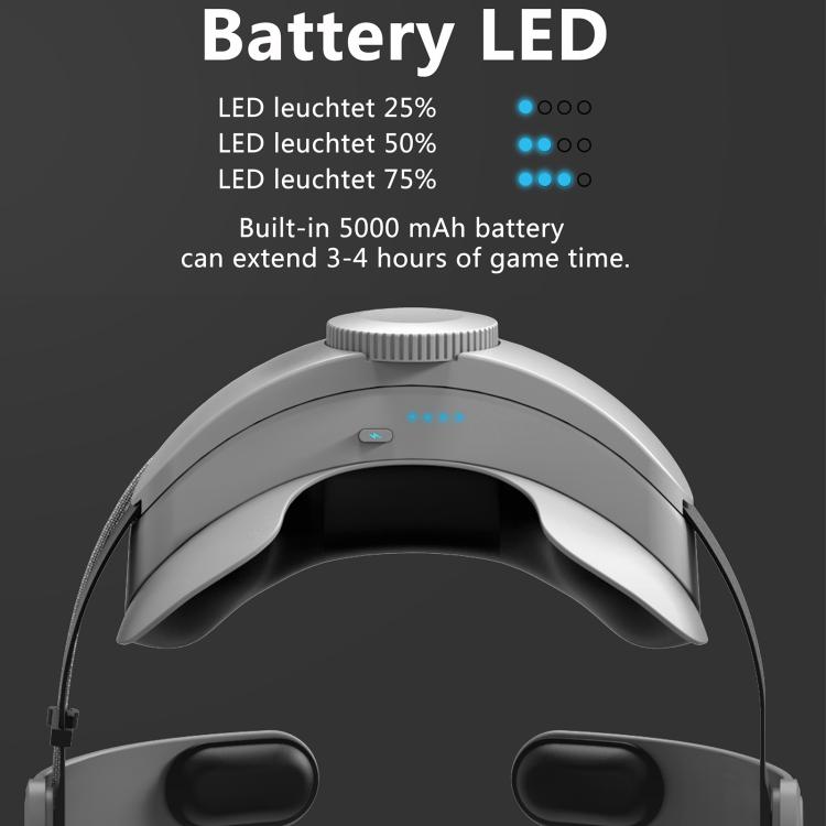 FIIT VR T2 Power Battery Head Strap For Meta Quest 2, FIIT VR T2 Power