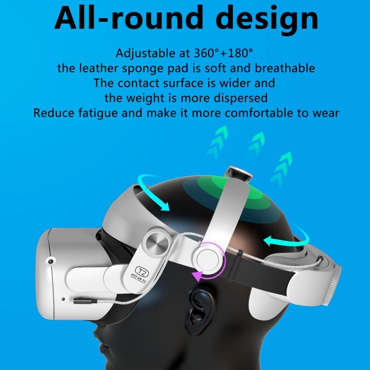FIIT VR T2 Power Battery Head Strap For Meta Quest 2, FIIT VR T2 Power
