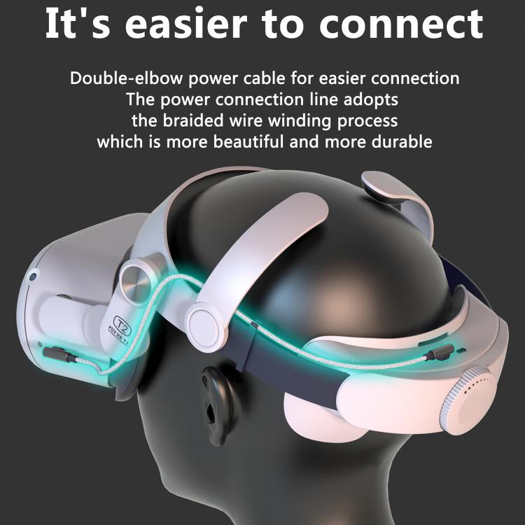 FIIT VR T2 Power Battery Head Strap For Meta Quest 2, FIIT VR T2 Power