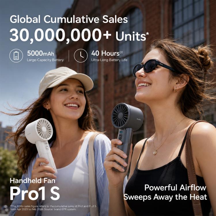 JisuLife Pro1S High-Speed ??Turbo Handheld Fan with Long Battery Life, 5000mAh