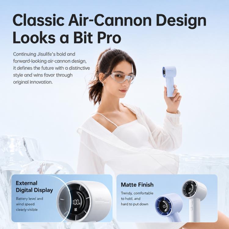 JisuLife Life10S Digital Display High-Speed ??Handheld Fan, 5000mAh