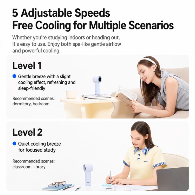 JisuLife Life10S Digital Display High-Speed ??Handheld Fan, 5000mAh