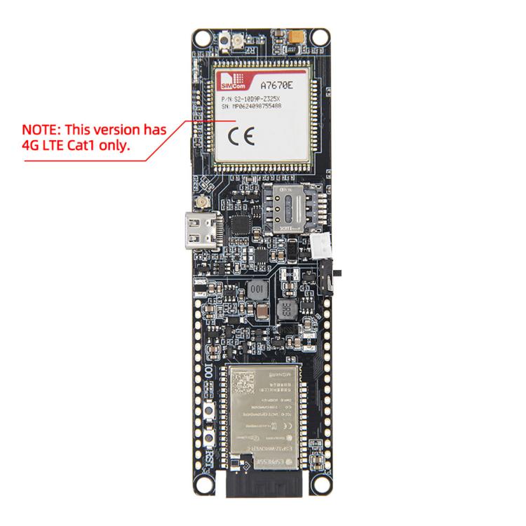 LILYGO T-A7670E ESP32 Wireless Comm Module No GPS, T-A7670E