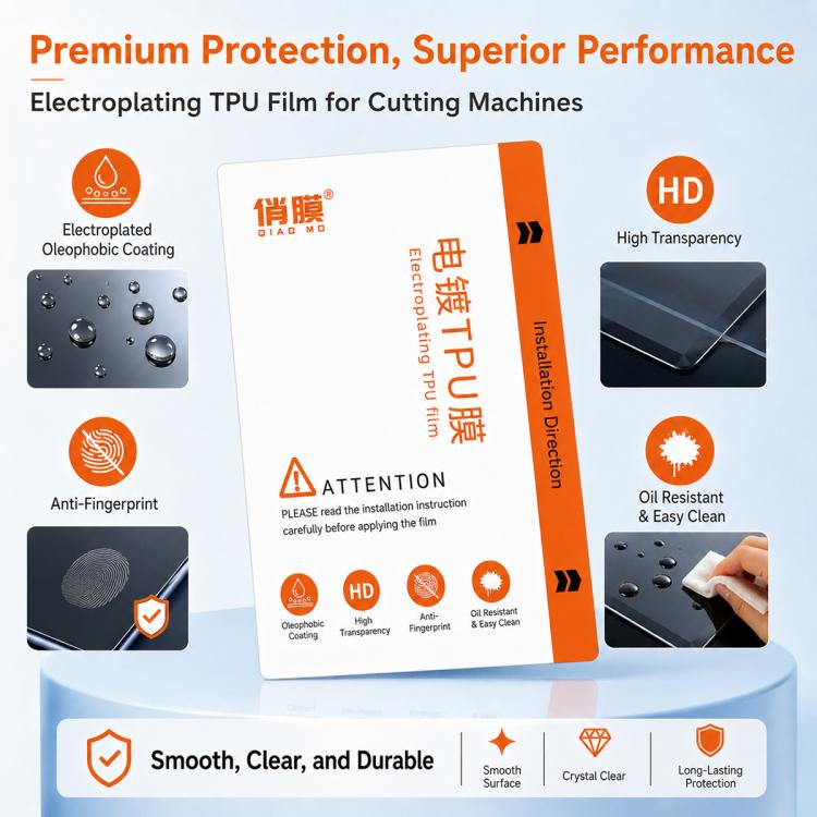 ZWX Electroplated TPU HD Hydrogel Film for Film Cutting Machines, 20 PCS/Pack, 50 PCS/Pack, 100 PCS/Pack, 200 PCS/Pack