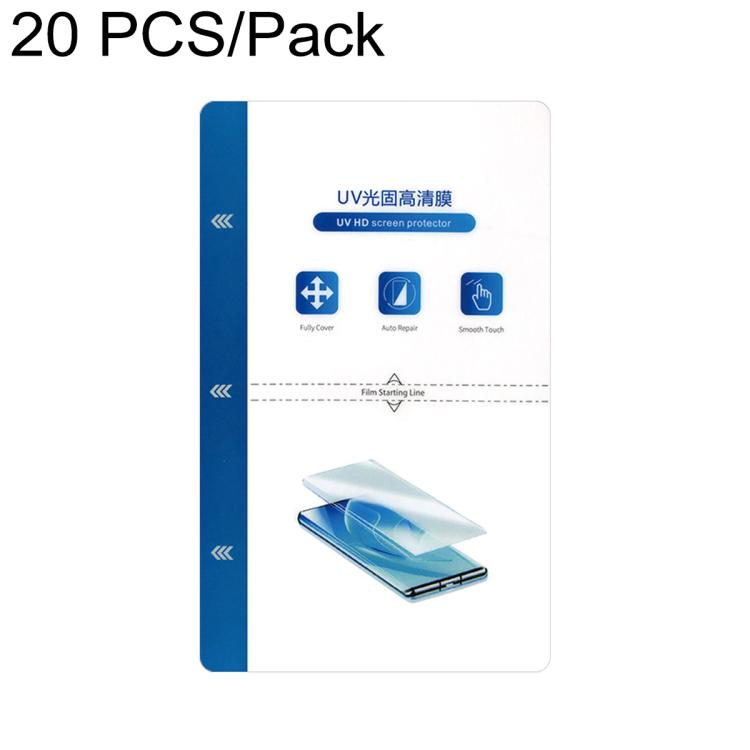 ZWX Full-Coverage Curved Silicone UV-Cured HD Film for Film Cutting Machines, 20 PCS/Pack, 40 PCS/Pack
